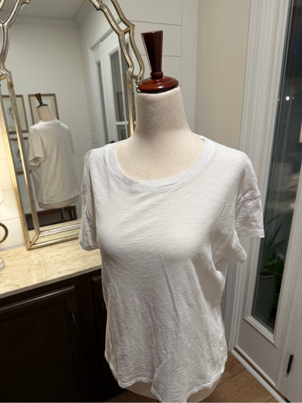 Classic Women's White Crewneck Tee
